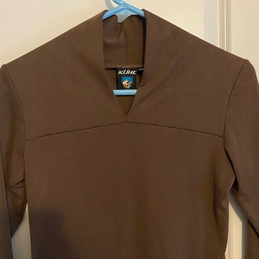 Kuhl Chocolate Brown Long Sleeve Women's Top